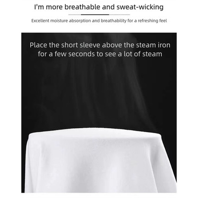 Solid-color summer quick-drying elastic modal ice silk T-shirt short-sleeved