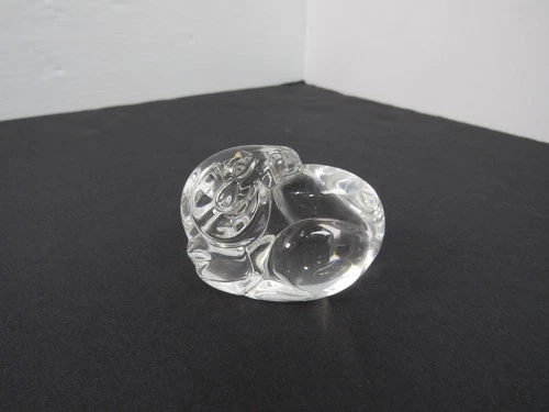 Steuben Crystal Ram Hand Cooler Figurine 2 1/2"