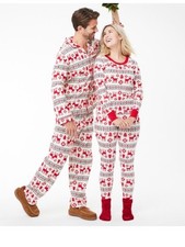 Hanna  Anderson Christmas Pajamas Dear Deer Holiday Print Long Johns S Organic Co