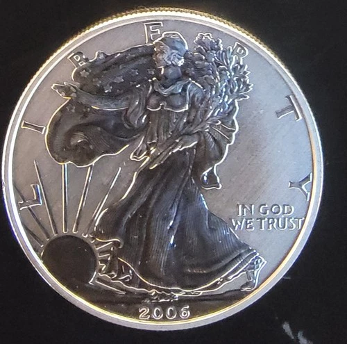 2006-P American Eagle Reverse Proof Walking Bullion-0.999 Silver 1 Oz Art Coin