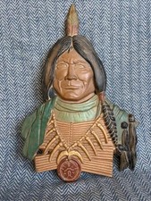 Vintage Sexton Hanging Native American Metal Wall Plaque IH2 made in USA