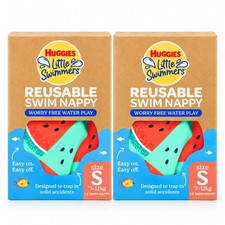 Huggies Little Swimmers Reusable Swim Nappy Size S 7-12kg Pack of 2