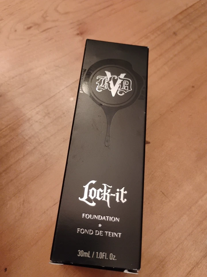 KVD Kat Von D Lock It Liquid Foundation 1.0 fl oz Medium 59 Neutral NIB RARE!! - Image 2 of 4