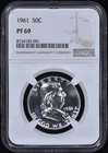1961 Proof Franklin Half Dollar 50c NGC PF69 - White / Spotless!