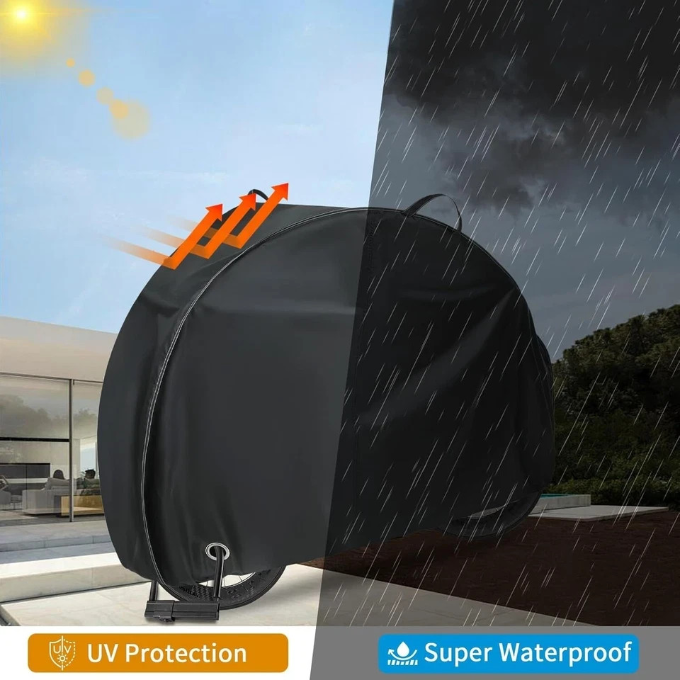 Heavy Duty Bike Cover for 1, 2 Bikes, Waterproof Bicycle Cover with Lock Holes