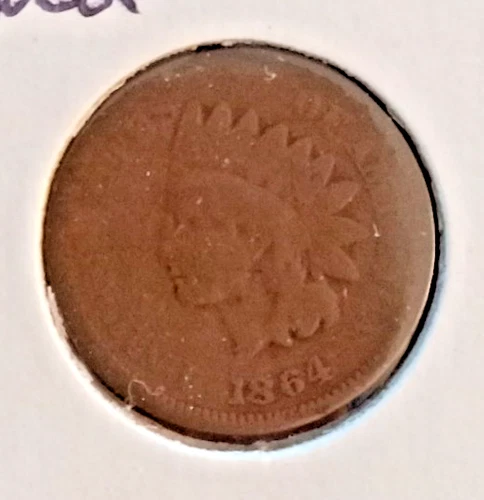 1864 Bronze  INDIAN HEAD CENT  Penny   AG  Condition   SET BREAK