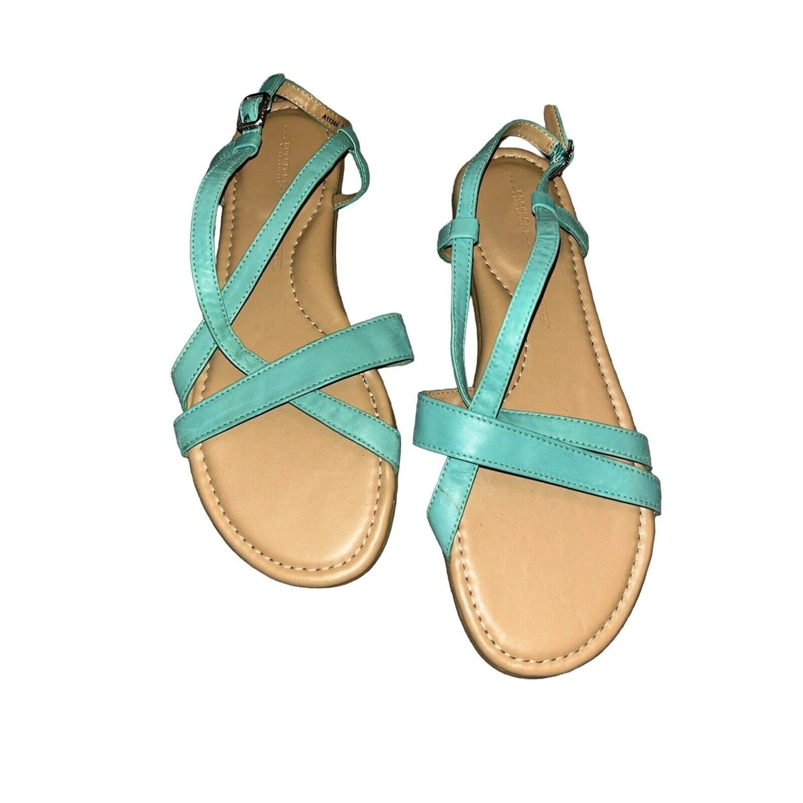Sandali Rockport Walkability Adiprene by Adidas Jeanie in pelle taglia 10 M verde acqua