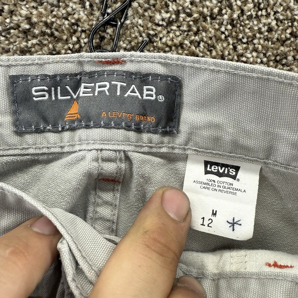 Vintage SilverTab Levi’s Youth Size 12 Khaki Cargo Utility Pants - Image 3 of 4