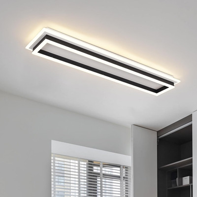 Dimmable LED Ceiling Light with Remote - Modern 31.5'' Linear Flush Mount