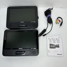 New ListingPhilips Portable Widescreen Car Dual Screen Dvd Player Pd9012M/37 9" - Works