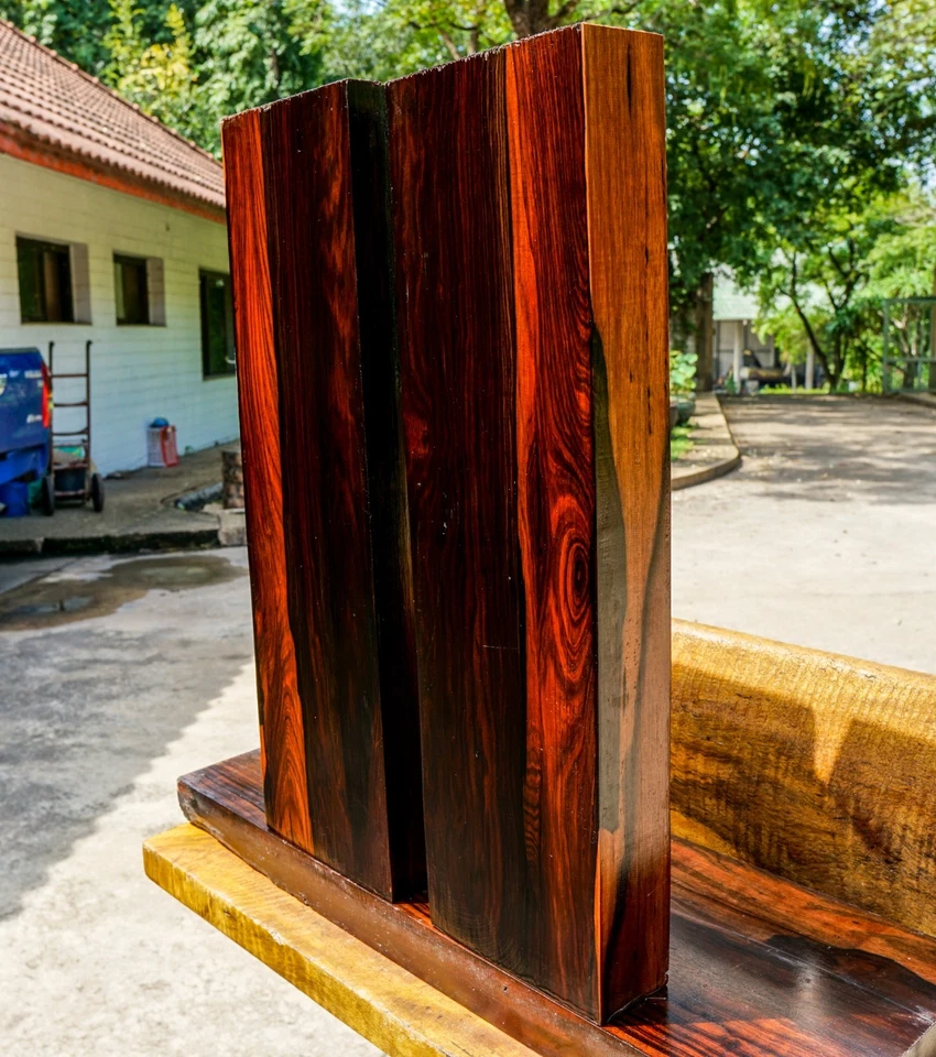 Mabolo Velvet Apple Black Exotic Wood BURL Ebony DIY Resin Table Top Block Blank - Image 4 of 4