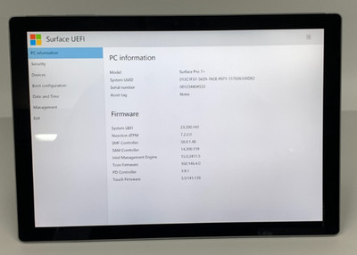 Microsoft Surface Pro 7+ 12,3'' i5 11. Gen 8GB RAM 256GB NVMe Grade B