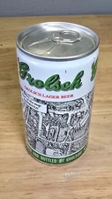 Vintage Grolsch Lager Beer Can Holland Town Map Design Pull Tab Intact 12.3oz