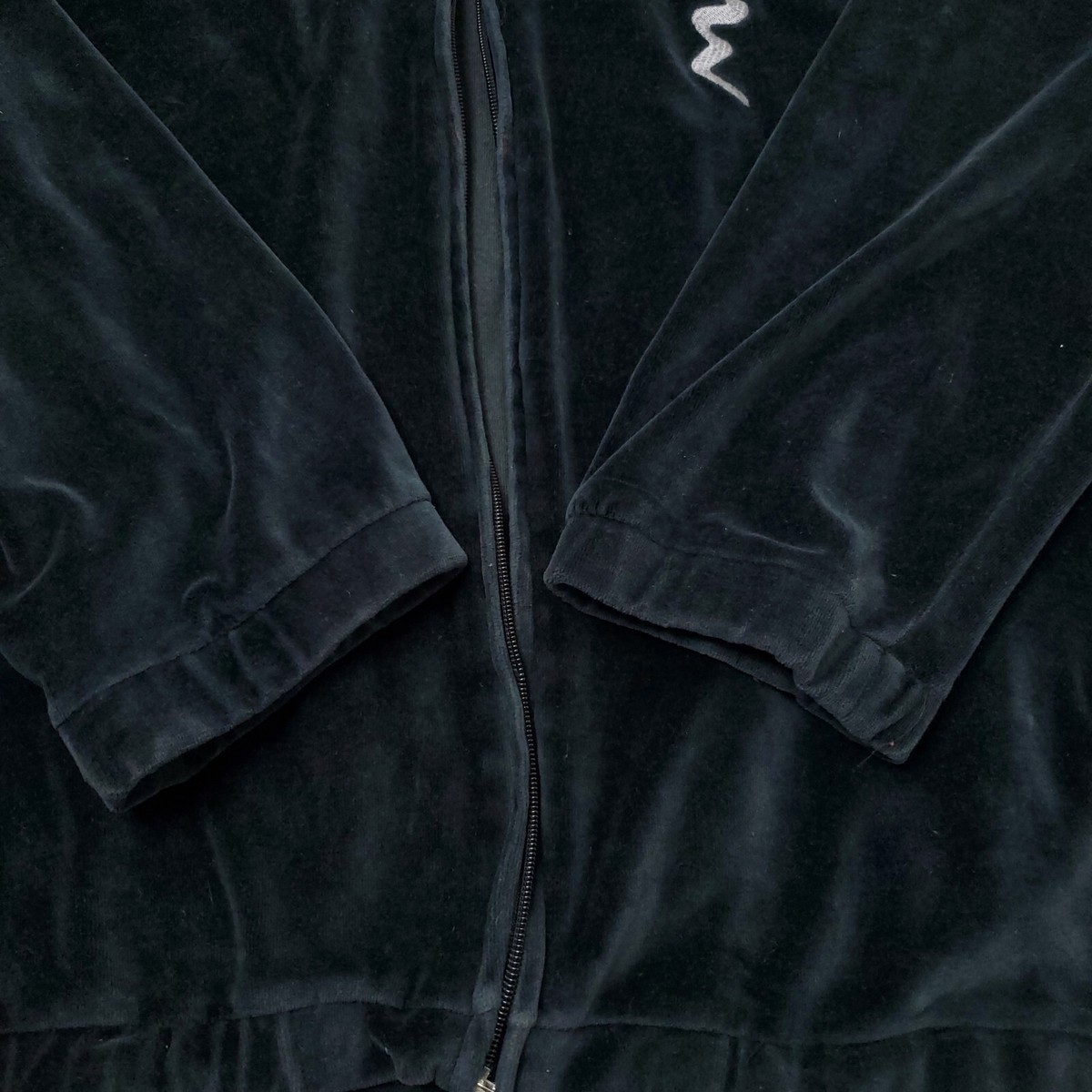 Vintage PHAT FARM XL Velour Track Jacket Gray Script Spell Out Hip