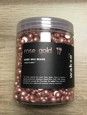 Wakse Rose Gold Hard Wax Beans Face & Body, 4.8oz.
