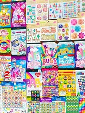 GIGANTIC STICKER LOT All Themes & Ages, DECAL Vinyl GLITTER Foil Puffy Pop 1199+