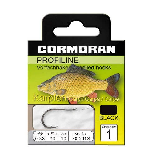 Cormoran Profiline Karpfenhaken schwarz/gold Größe 1-8