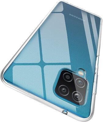 Hülle für Samsung Galaxy A12 Silikon Schutz Handyhülle TPU Tasche Klar Slim
