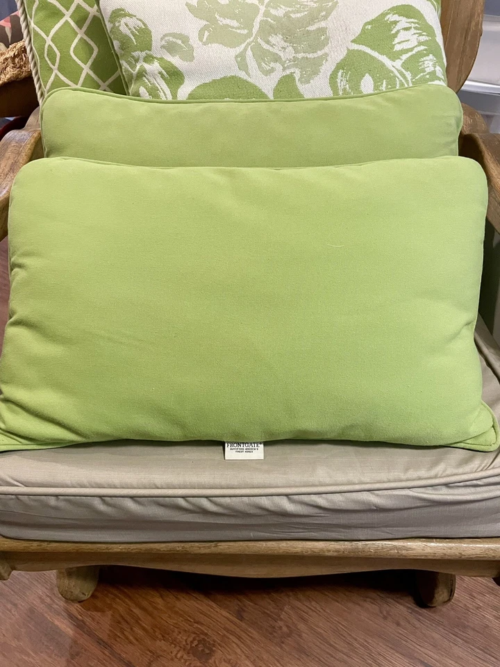 2 almofadas lombares frontais para área externa pátio encosto grosso 20x12” * - Imagem 2 de 4