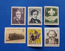 Austria Stamps, Scott 682-684, 703-705 Complete Sets MNH