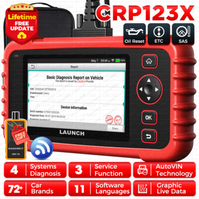 LAUNCH CRP123X OBD2 Scanner ABS SRS Code Reader Check Engine Car Diagnostic Tool