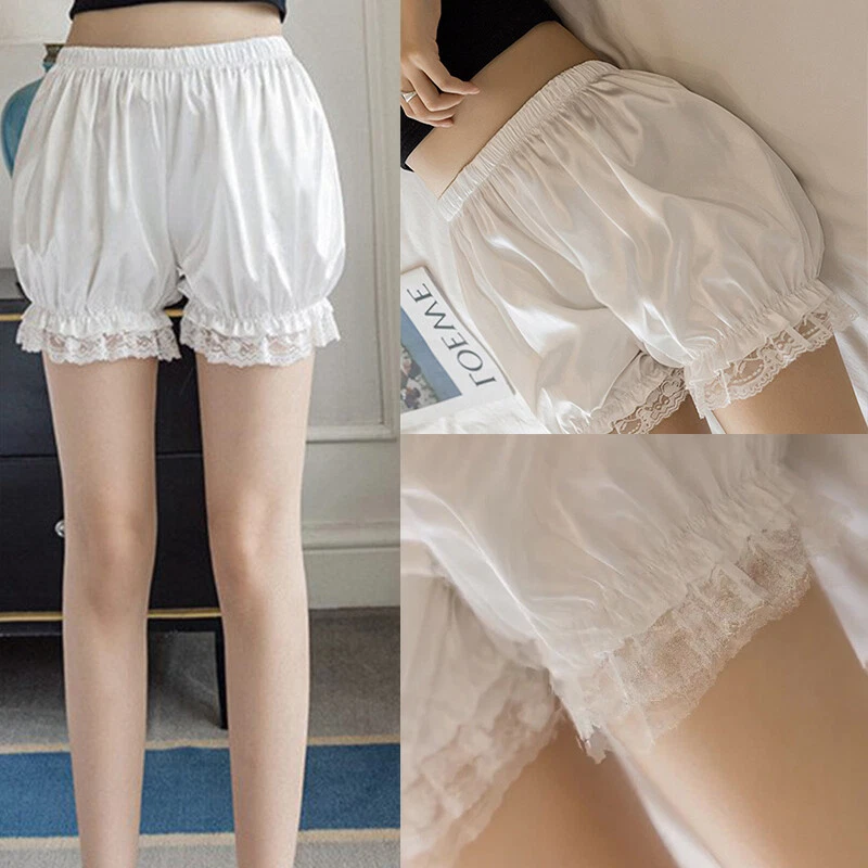 Bloomers Pantaloons Dress High Quality Trim Fancy With Lace White