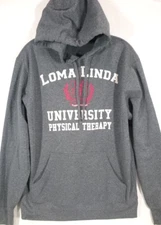 Loma Linda University-Pullover Hoodie Sweatshirt-Mens Adult Medium-Gray-PT Dept.