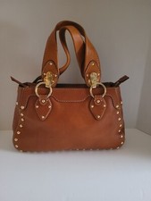 Michael Kors Medium Sedona Leather & Gold Studded Accent Handbag! 