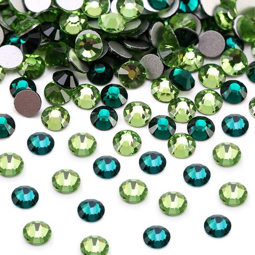 40 Colour Crystal GLASS Rhinestones Flat Back Gems For Nails Crafts Decoration - Picture 6 of 47