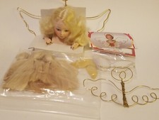 Angel Doll Craft Fibre Craft Heavenly Porcelain Head Hands Halo Wings Blonde