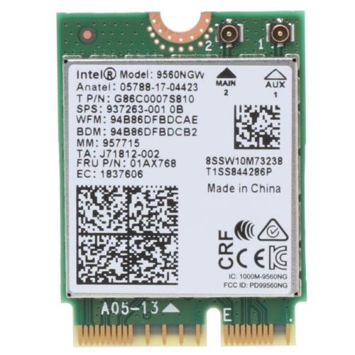 Acer Nitro 5 AN515-53 OEM Wifi Wireless BT Card 9560NGW 937263-001 01AX768 Used - Afbeelding 1 van 7