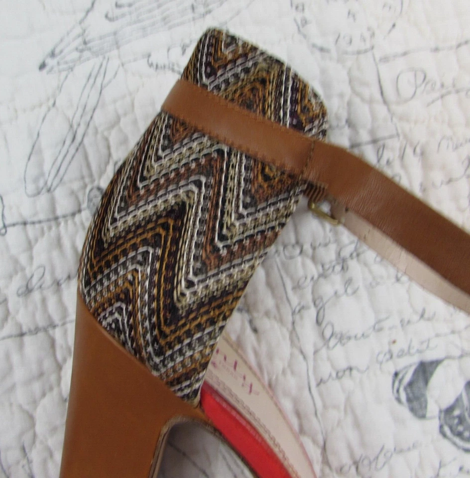 EUC Anthro 批量 Tracy Reese 命运踝带粗跟凉鞋 39.5 9.5 — 第 4/4 张图片