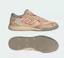 Scarpe da calcio uomo Adidas Fevernova Court basse beige rosse indoor / IF9940 taglia 8,5