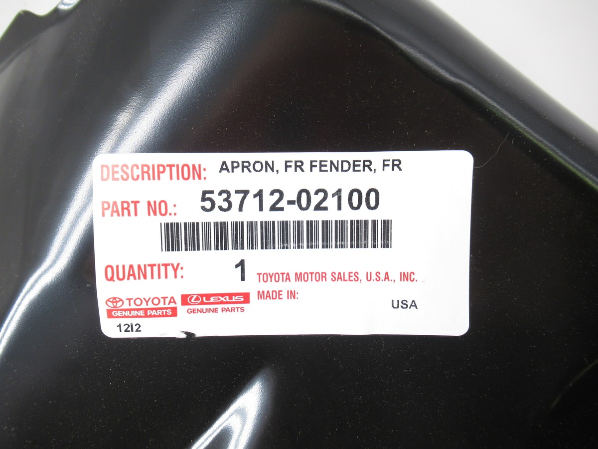 Darich ロゴプレートハンチング Genuine OEM Toyota 53712-02100 Driver LH Front Panel 09-19