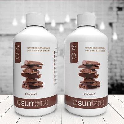 SUNTANA SPRAY TAN LTD 500ml Chocolate Fragranced 12% Spray Tan (Dark Tan) - 2 x 250ml Suntana Solution
