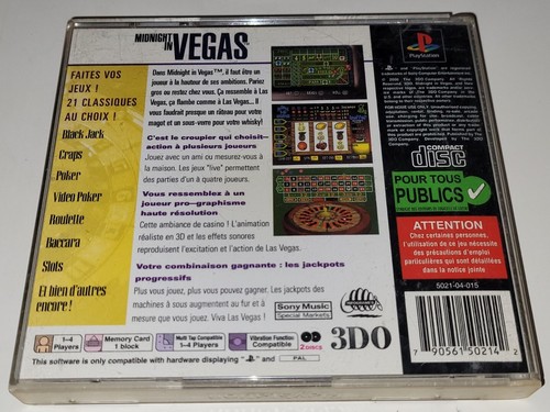Sony PlayStation 1/PS1 - Midnight In Vegas - Pas De Notice - Bon État - Photo 2/4