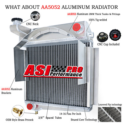 4 Rows Aluminum Radiator for AUSTIN 1958-67 HEALEY SPRITE/1960-1966 MG 948-1098