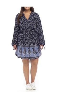 CUTE!! Plus Size Long Sleeve Western Dress 1X TRUE CRAFT