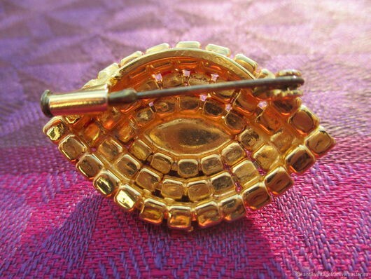 Antique Ruby Rhinestone Brooch Antique Ruby Rhine… - image 3