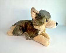 Miyoni Siberian Husky Plush 18" Grey/Tan Realistic Wolf Dog AlaskanPup by Aurora