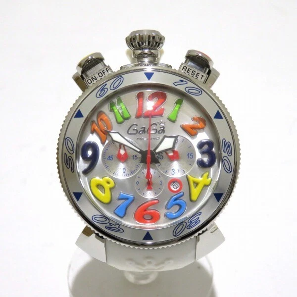 GaGa Milano Manuale 48mm 6050.1 Quartz Watch Wristwatch Free Shipping [Used]