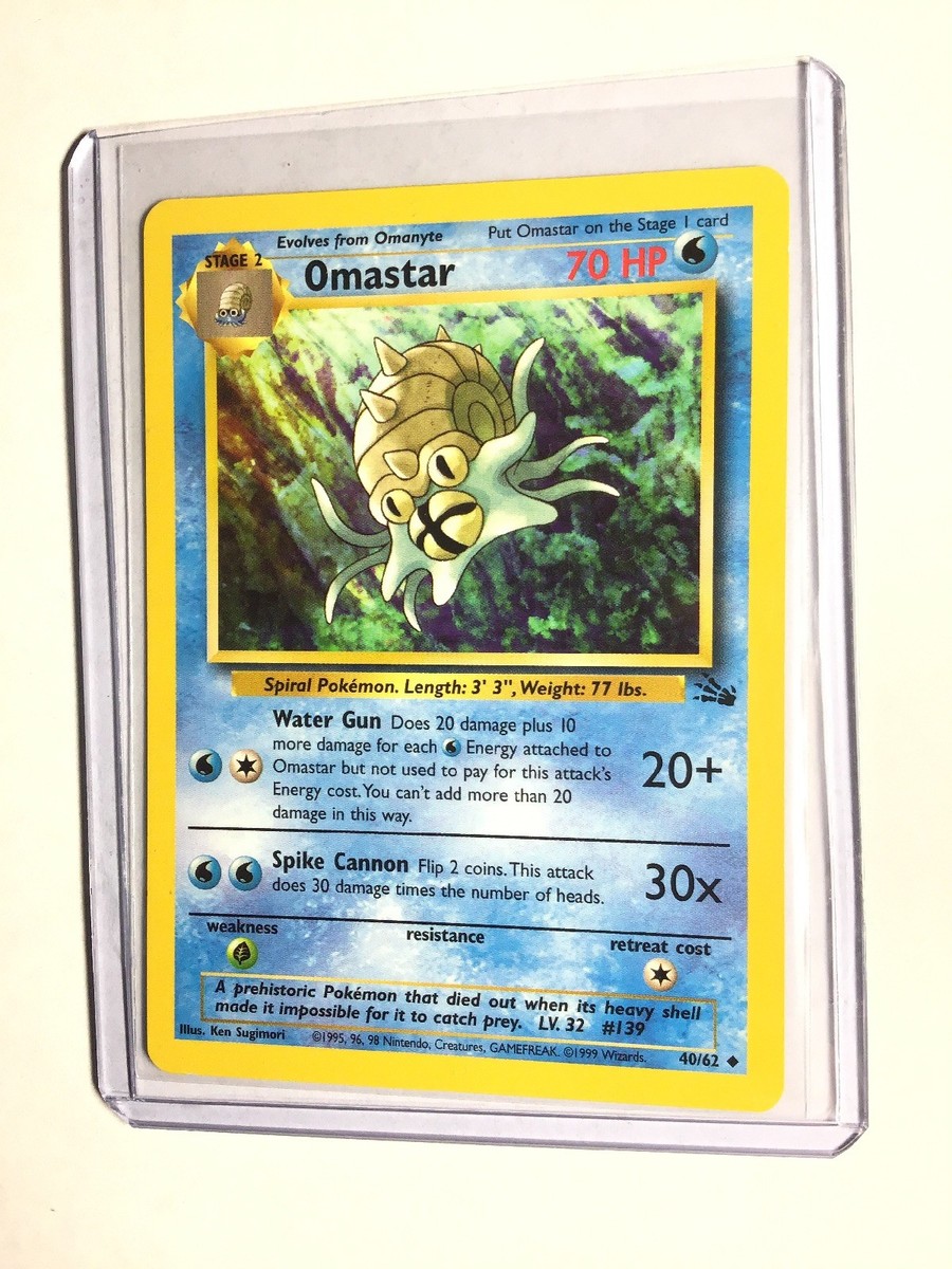 OMASTAR - Fossil Set - 40/62 - Uncommon - Pokemon Card