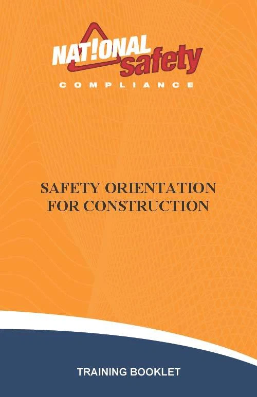 NATIONAL SAFETY COMPLIANCE INC Safety Orientation for Construction Training Booklets - Package of 10