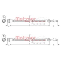 2X Metzger BremsschlÄUche Vorne Beidseitig Passend FÜR Ford C-MAX Focus Grand