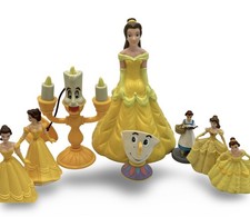 Vintage Disney Beauty and the Beast Figure Lot of 8 Belle Lumiere Chip