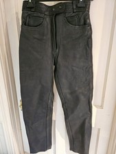 Akito Leather Motorcycle Trousers Ladies 14 Cowhide Leather Retro  Leg 29ins