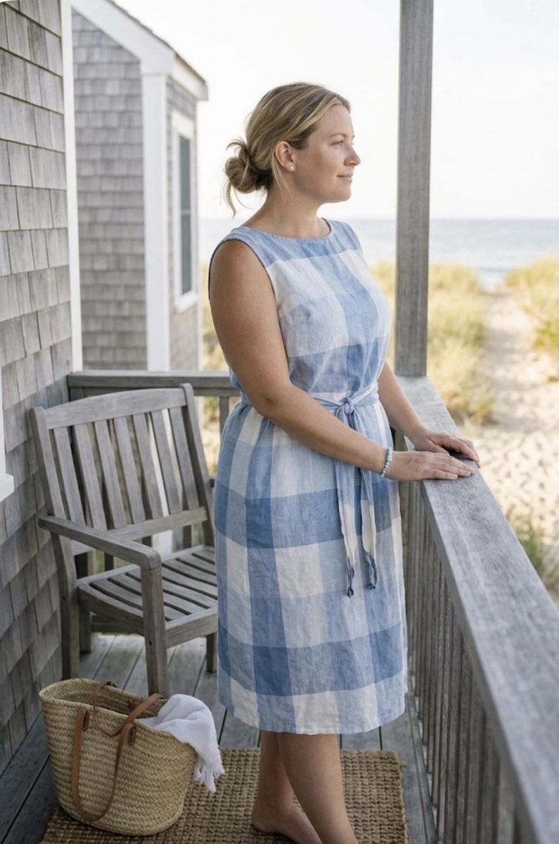 chinese dress ladies Jluxlabel | Ivory Private Retreat Linen Dress | Size Xs