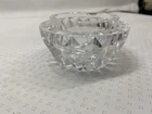 Vintage WATERFORD CRYSTAL Small 2 Slot Notch Ashtray Starburst Center 3 1/2" MCM