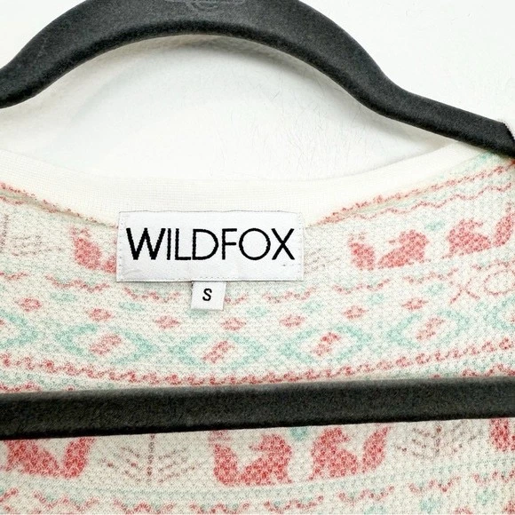 Mameluco Wildfox Navidad Manga Larga Corbata Cintura Isla Justa Suave Talla Pequeña Foto 3 de 4