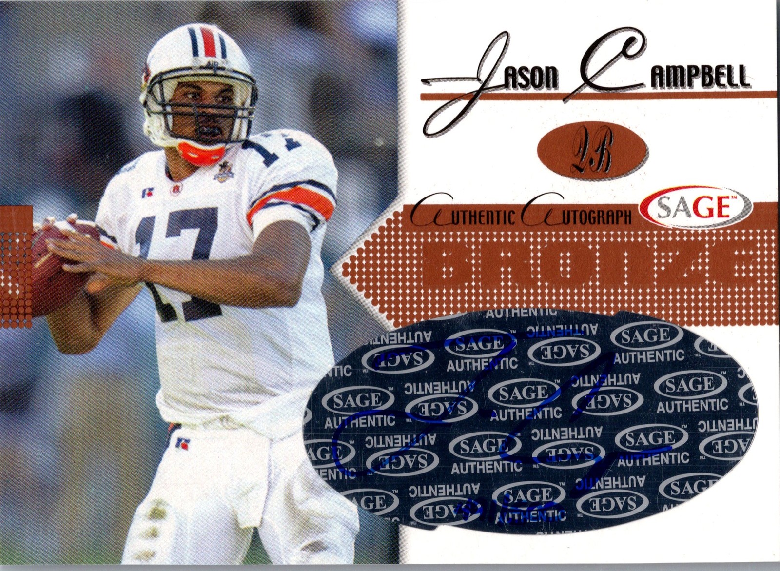 Jason Campbell SA-GE Autographs #A8 Bronze